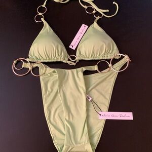 Small - Monica Hansen Beachwear - Bikini Lime Green SET - NWT